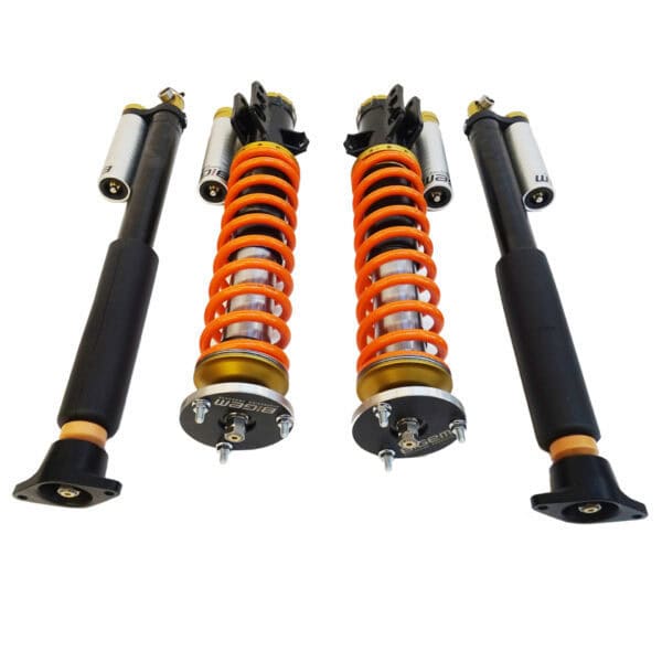 Ford Fiesta suspension set for rally.